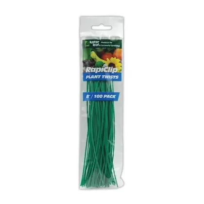 Luster Leaf 100pk Pre Cut 8" Plant Twist Ties Plastic Coated