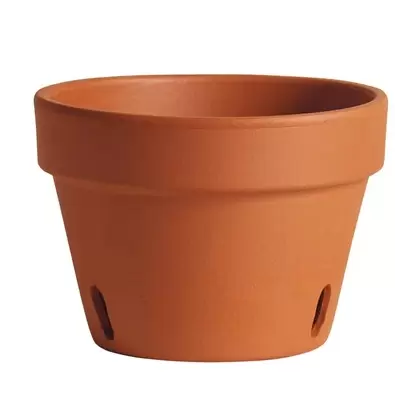 Deroma 8.3" Orchid Pot Terra Cotta Clay Case Pack