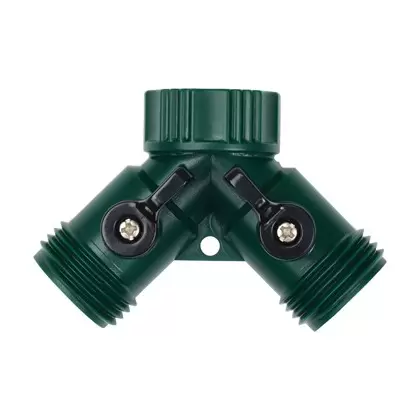 Melnor 2 Way Hose Connector W/ Built In Shut Off Valves