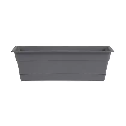 Bloem 24" Dura Cotta Window Box Charcoal