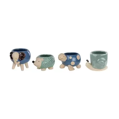 SSI 12pc Miniature Animal Planters Ceramic Assortment