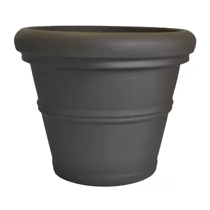 Tusco 24.5" Rolled Rim Planter Espresso