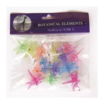 SuperMoss 16pc Dragonfly Assorted Orchid Clips