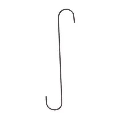 Panacea 8" Black Garden S Hook 2pk
