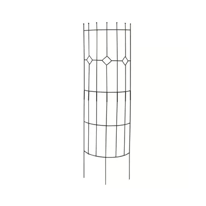 Panacea 72"x20" Semi Round Arts & Crafts Trellis Black