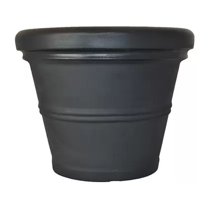 Tusco 20" Rolled Rim Planter Black