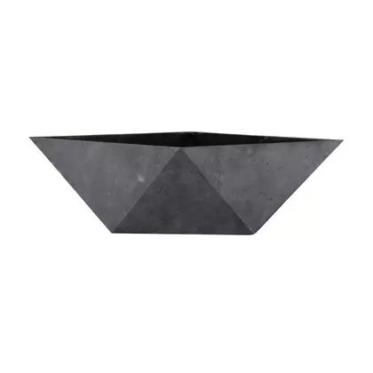 HC 8" Deco Faceted Bowl Faux Concrete