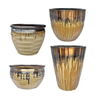 MCarr 26pc Techno Planter Gold Yellow Cream
