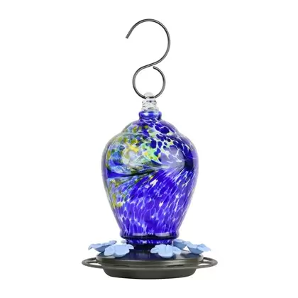 Natures Way 28oz Artisan Gravity Hummingbird Feeder Spring Rain