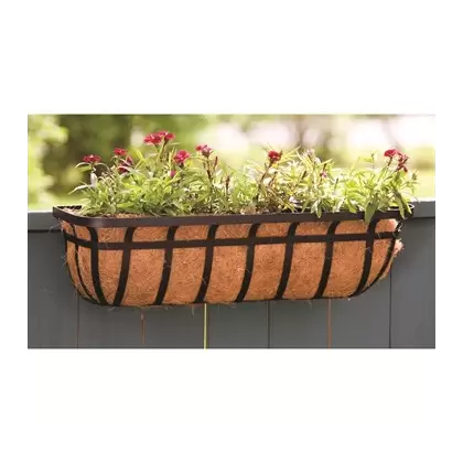 Panacea 30" Flat Iron Series Window / Deck Planter With Liner