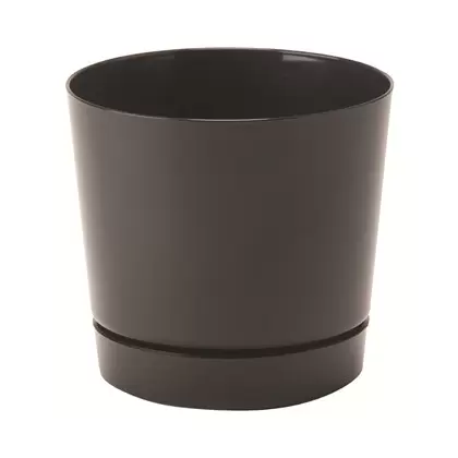 Majestic 6" Cylinder Pot Black Full Depth Glossy