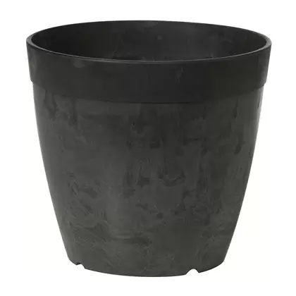 Artstone 10" Round Dolce Planter Black