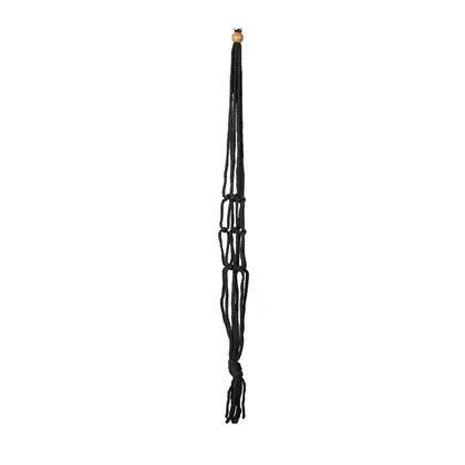 Primitive 36" Black Macrame Plant Hanger