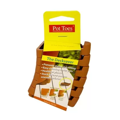 Plant Stand Pot Toes 6pk Terra Cotta Clip Strip