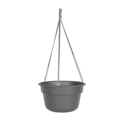 Bloem 12" DuraCotta Hanging Basket Charcoal