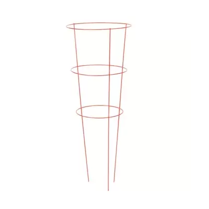 Panacea 42" Red Tomato Cage 3 Leg 3 Ring