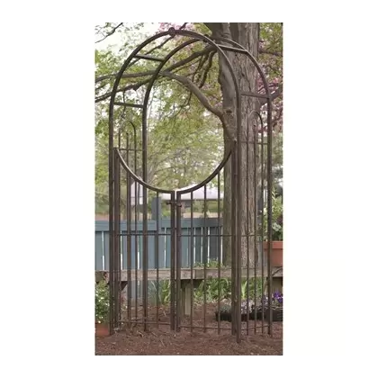 Panacea 90"x50"x18" Arched Arbor With Gate