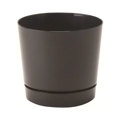 Majestic 10" Cylind Pot Black Full Depth Glossy
