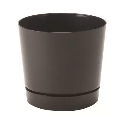 Majestic 14" Cylind Pot Black Full Depth Glossy