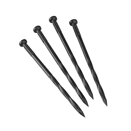 Valley View 8pl 9" Poly Nails Black