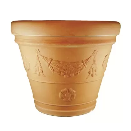 Tusco 18" Garland Planter Washed Terra Cotta