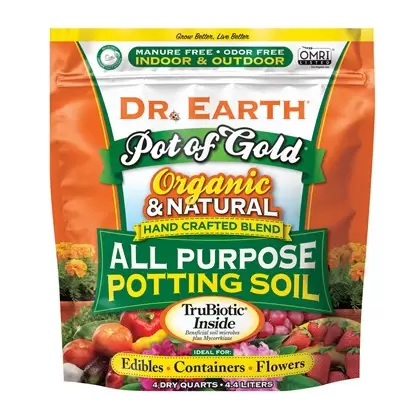 Dr Earth 4qt Pot Of Gold All Purpose Potting Soil