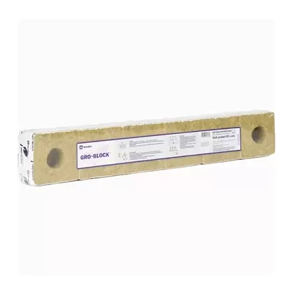 Grodan Gro-Block Improved GR6.5 - Small 4" (4x4x2.6) w/Hole - Shrinkwrap/Strip - Carton (216/Carton)