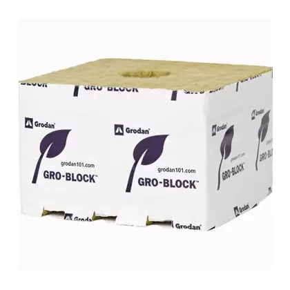 Grodan Gro-Block Improved Jumbo (6x6x4) w/Hole - Carton (64/Carton)
