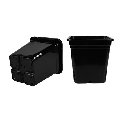 SunPack 12"x12" Square Pot, Black 12" Tall