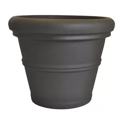 Tusco 15.5" Rolled Rim Planter Espresso