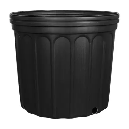 Grower Select 3 Gallon Nursery Pot, Blow Molded, Black, 25 per Case, 64 Cases per Pallet, 11.02in x 9.84in, 3.37Gal, 3Gallon
