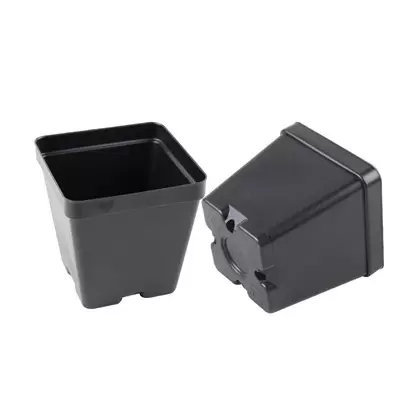 Grower Select 03.50 Square Ps Vacuum Formed Pot Black 684/CS