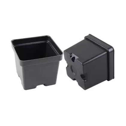 Grower Select 04.50 Square Ps Vacuum Formed Pot Black 450/CS