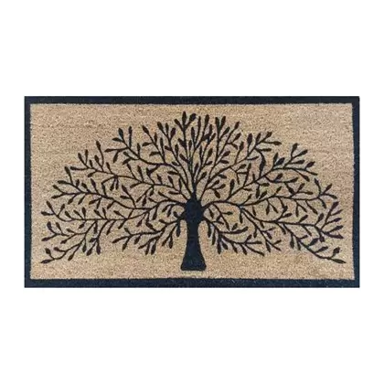DHTG 20"x30" Beautiful Tree Rubber Backed Coir Outdoor Doormat