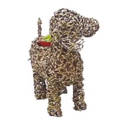 Gardener Select 13" Medium Dog Rattan Rope Topiary 12/CS