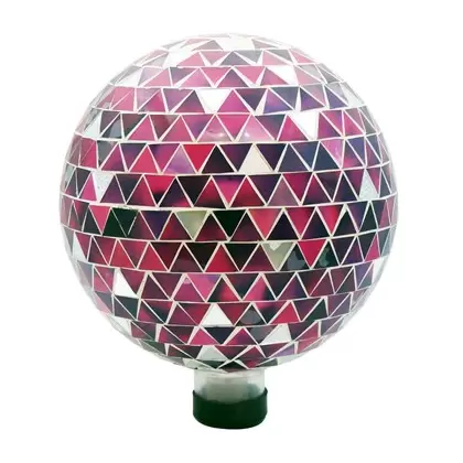Gardener Select 10" Purple Triangular Collage Garden Globe