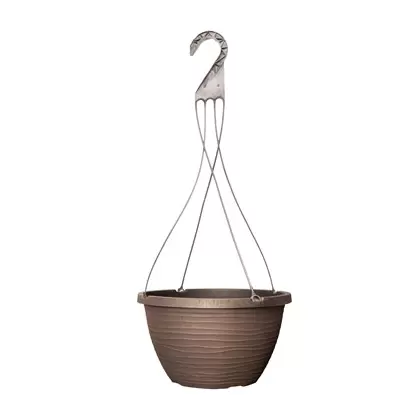 Grower Select 12.00 Dune Hanging Basket with Hanger Brushed Champagne 50/CS