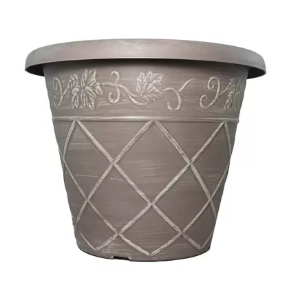 Grower Select 12.25 Lattice Pot ACP Aged Cappuccino 40/CS 41CS/PL