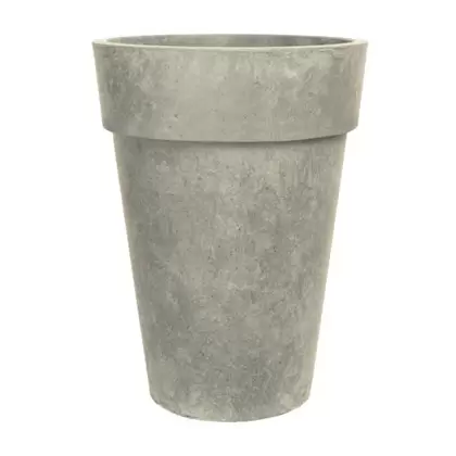 Grower Select 15.00 Euro Tall Planter Faux Concrete 9gal 4/CS - 15in OD x 20in H