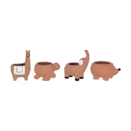 SSI 12pc Miniature Animal Planters Terracotta Assortment