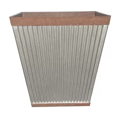 Southern Patio 16" Westlake Square Planter Galvanized