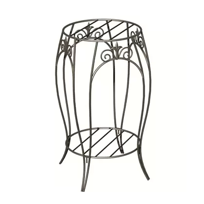 Panacea 20" Double Plant Stand With Finial Black