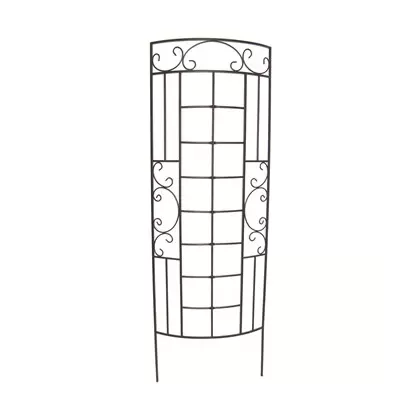 Panacea 72" Romantic Curved Trellis Black