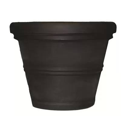 Tusco 24.5" Rolled Rim Planter Black