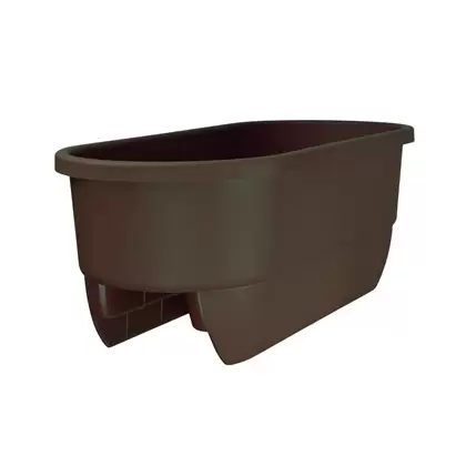 Apollo 24" Dual Deck Rail Planter Mocha