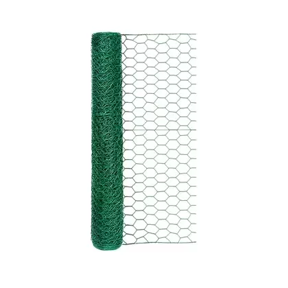 Origin Point 24"X25' Green PVC Hex Netting 1"