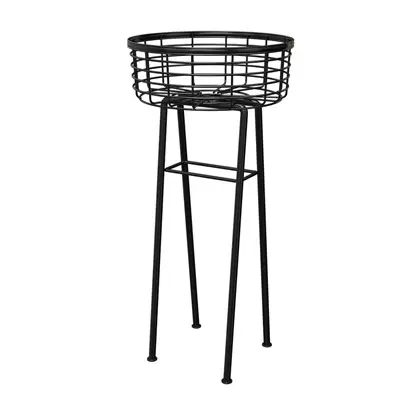 Panacea 24" Modern Farmhouse Basket Plant Stand