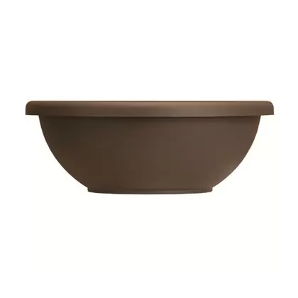 HC 12" Garden Bowl Planter Chocolate w/ Removable Drain Plugs Akro Mils