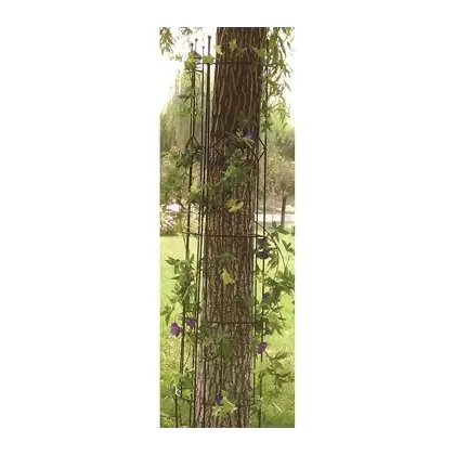 Panacea 72"x10" Semi Round Art & Crafts Trellis Black