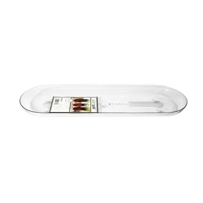Plastec 4"x14" Plantpak Saucer Oval Clear